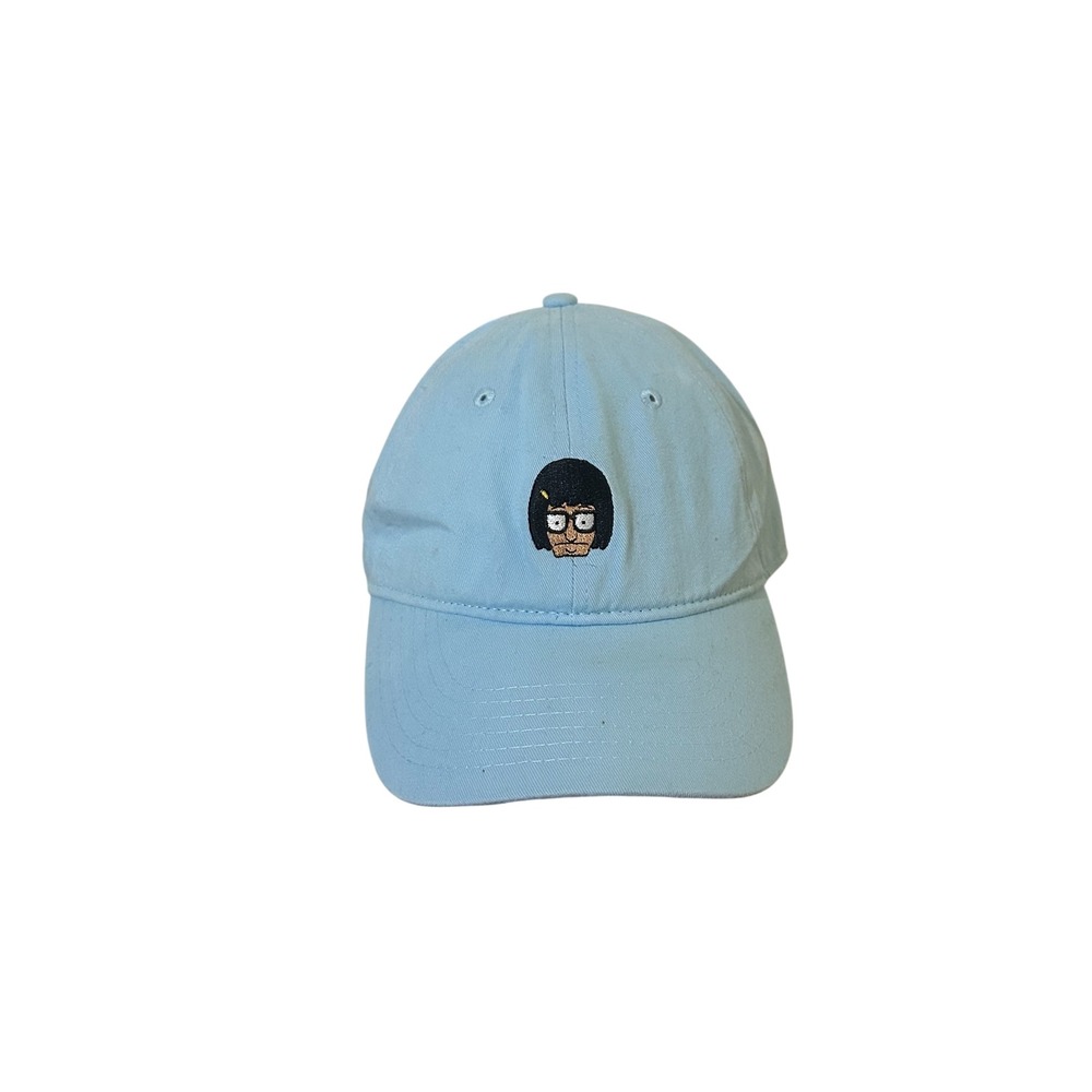 NWT Bobs Burgers Tina Belcher Embroidered Dad Hat Light Blue Adjustable Baseball